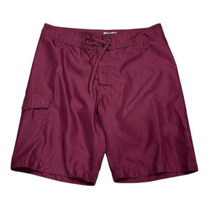 Old Navy Shorts Mens Small Burgundy Board Shorts Swim Trunks Drawstring Cargo